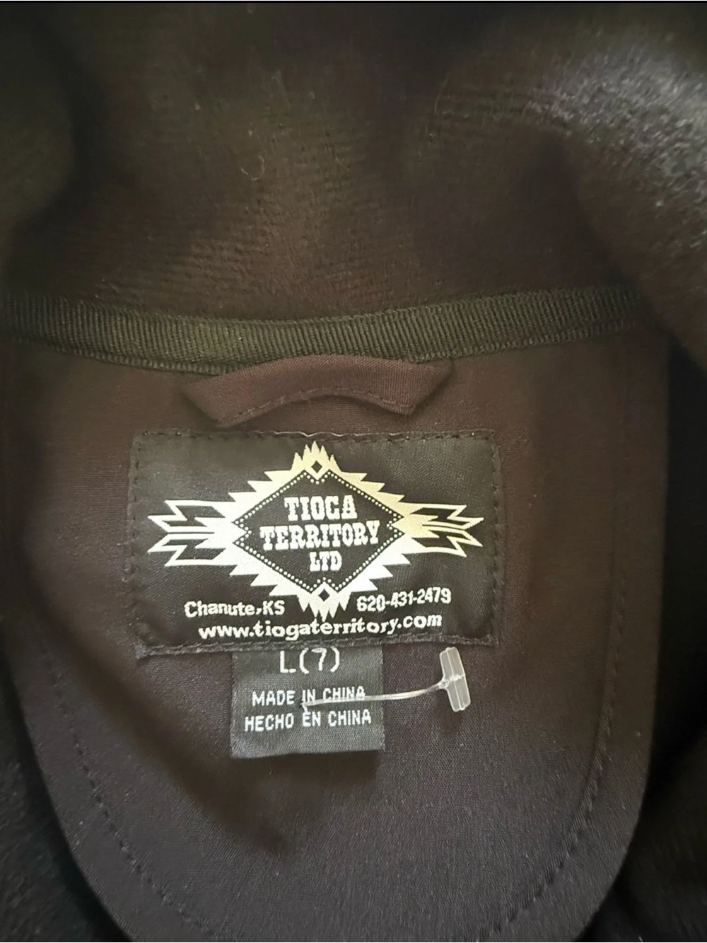 Tioga Territory Youth L 7 NCHA Black Soft Shell Fleece Lined Vest